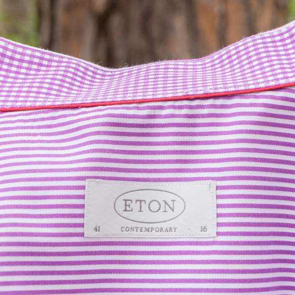 ETON Contemporary Dress Shirt (purple stripes) - Picture 3 of 3